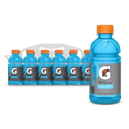 Gatorade Thirst Quencher Cool Blue Sports Drinks, 12 fl oz, 12 Count Bottles | Walmart (US)