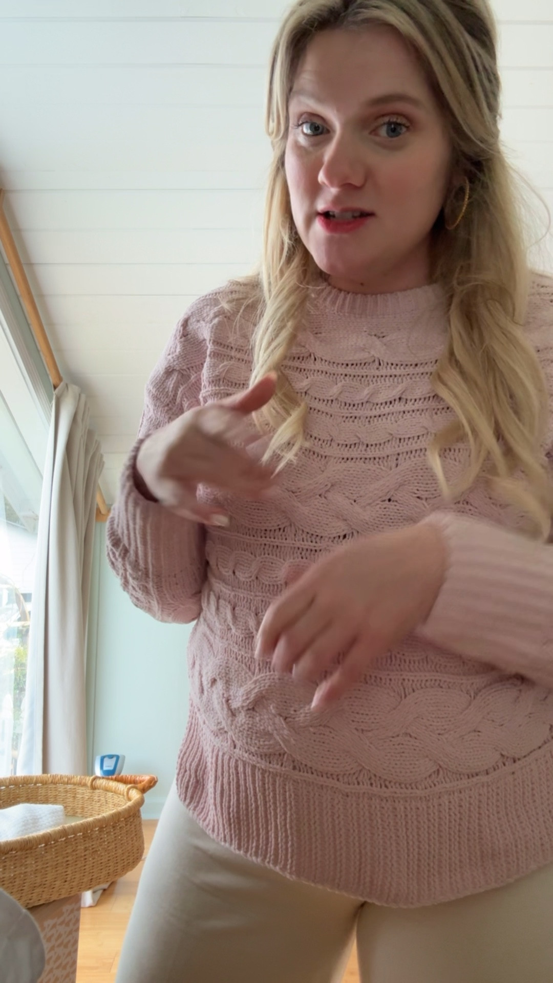 No one asked for the link to this sweater BUT it needs to be linked. So comfy. I’d say true to size. Sized up for bump!  🤰🏼 

#LTKBump #LTKFindsUnder100 #LTKmomlife