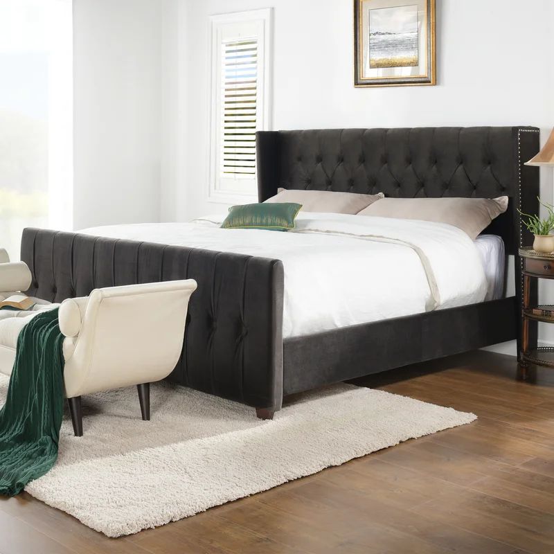 Brie Tufted Upholstered Low Profile Standard Bed | Wayfair North America