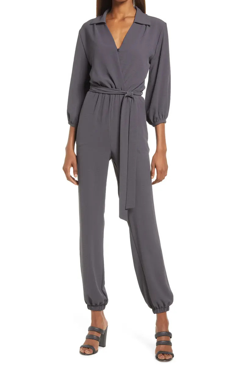 Tie Waist Long Sleeve Jumpsuit | Nordstrom