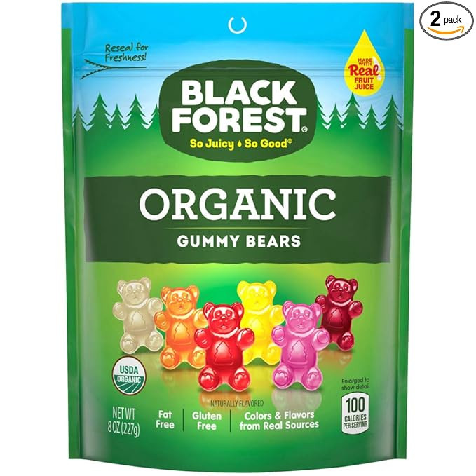 Black Forest Organic Gummy Bears, 8 Ounce (Pack of 2) | Amazon (US)
