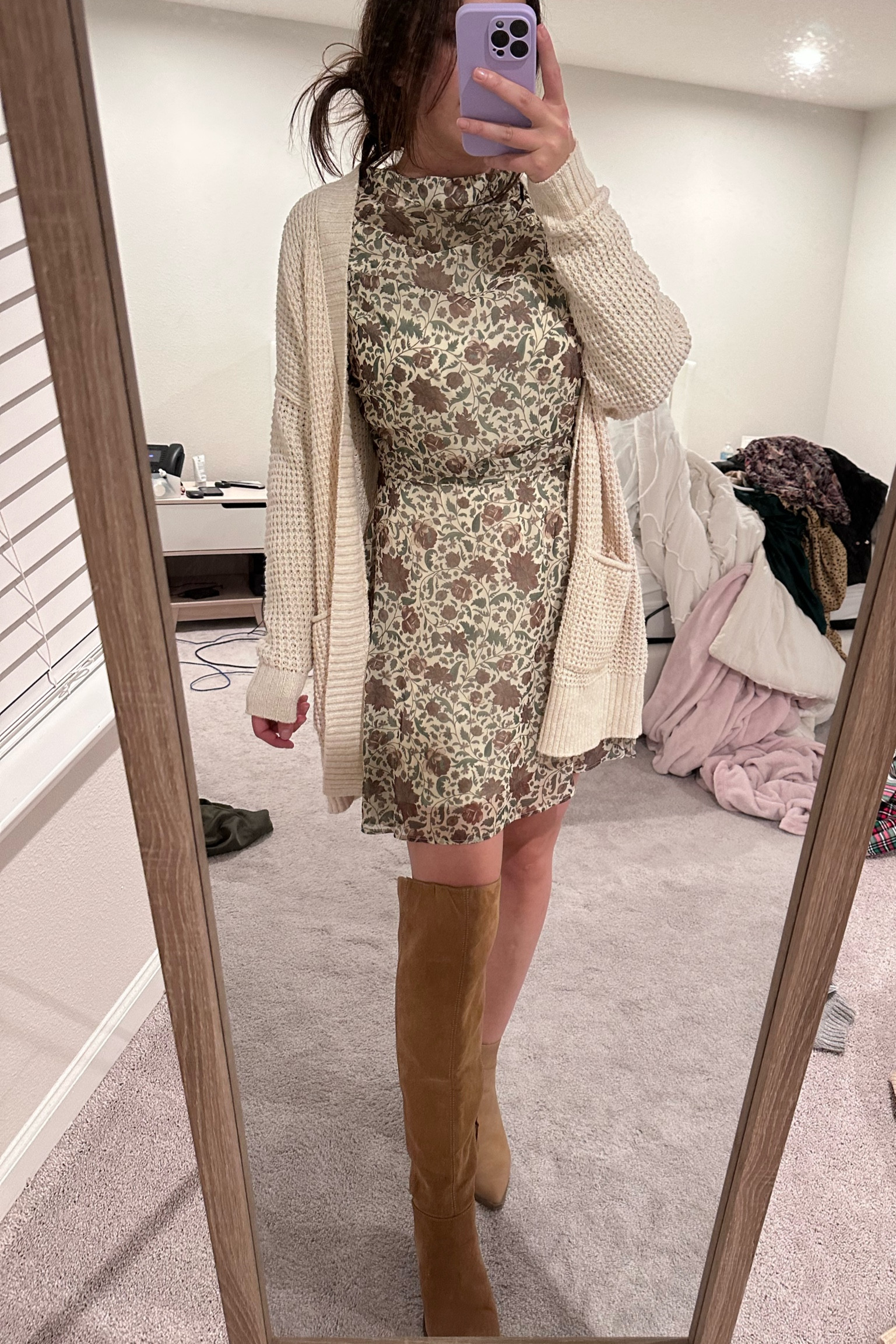 The perfect Fall dress, Thanksgiving outfit idea! (wearing an 8 & Small in cardigan)

#LTKstyletip #LTKmidsize #LTKshoecrush