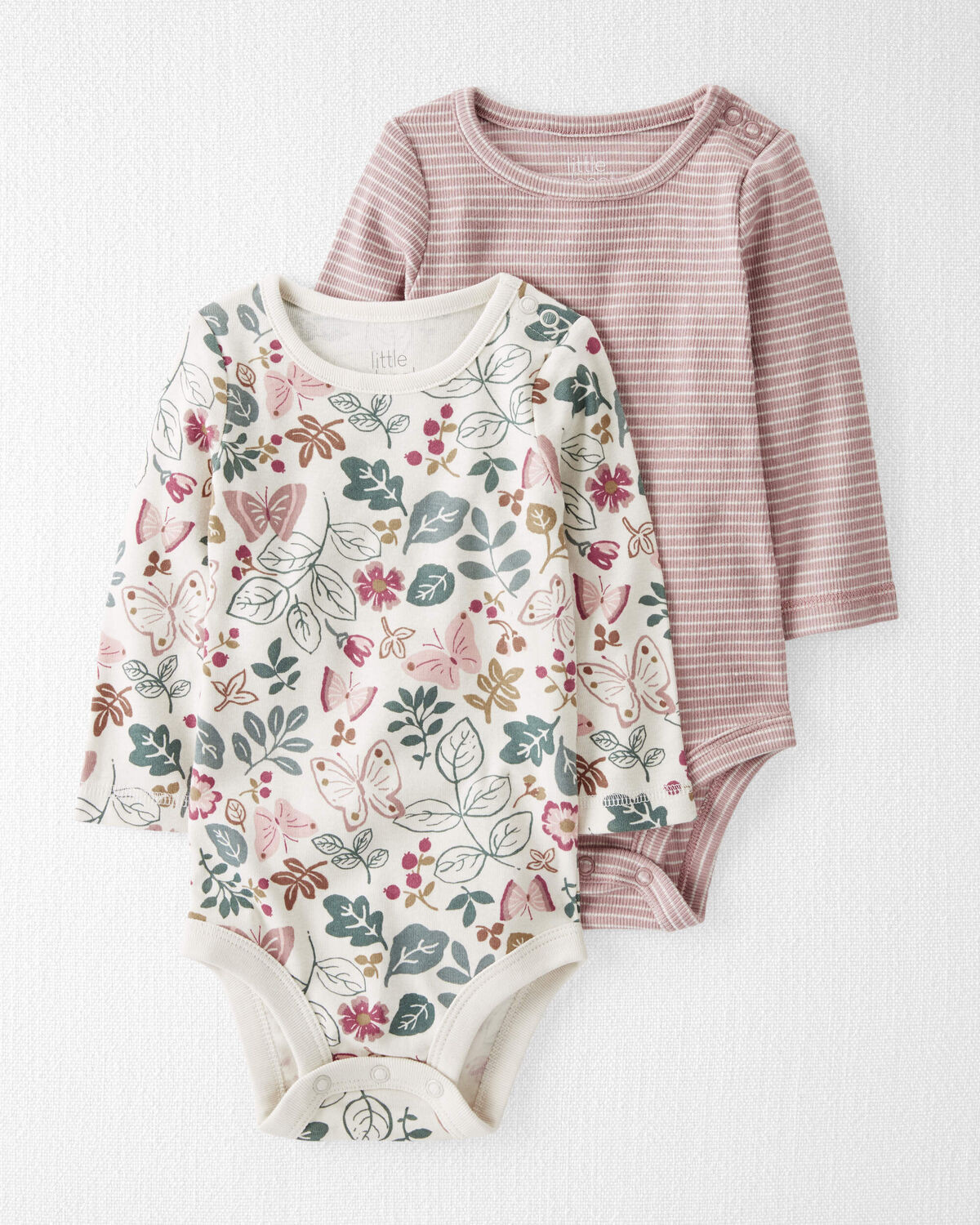 Baby 2-Pack Organic Cotton Rib Bodysuits - Little Planet | Carter's | Carter's Inc