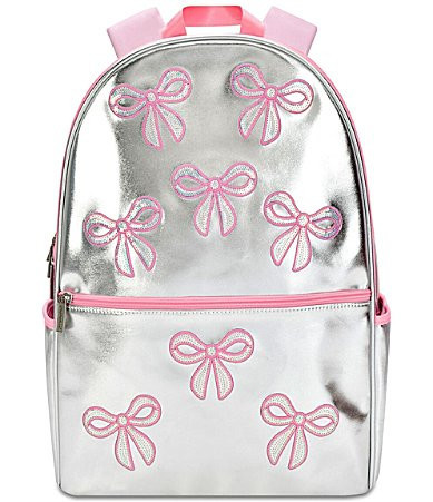 Iscream Girls Silver Sequin Bow Backpack - Silver | Dillard's