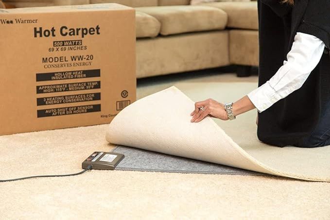 Woo Warmer Hot Carpet Under Rug Radiant Floor Heater Electric Mat Electric Carpet Electric Heated... | Amazon (US)