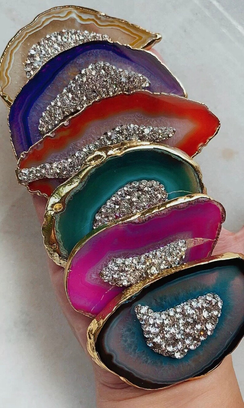 Topper-XL Sizes- Crystal & Geode Agate Colorful Quartz Stone- Choose your Style Universal Topper | Etsy (US)