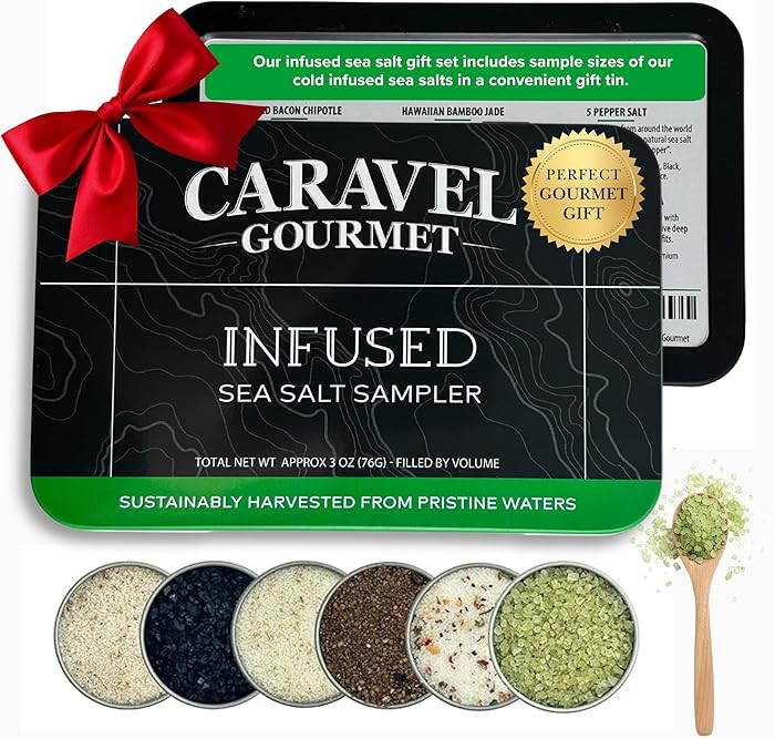 Infused Sea Salt Sampler Set, Finishing Salt for Seasoning, Gourmet Cooking Gift and Spice Variet... | Amazon (US)