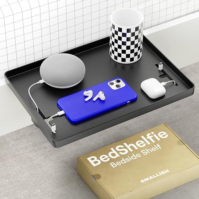 BedShelfie Bedside Shelf for Bunk Bed & Top Bunk, College Dorm Room Essentials, Clip On Nightstan... | Amazon (US)