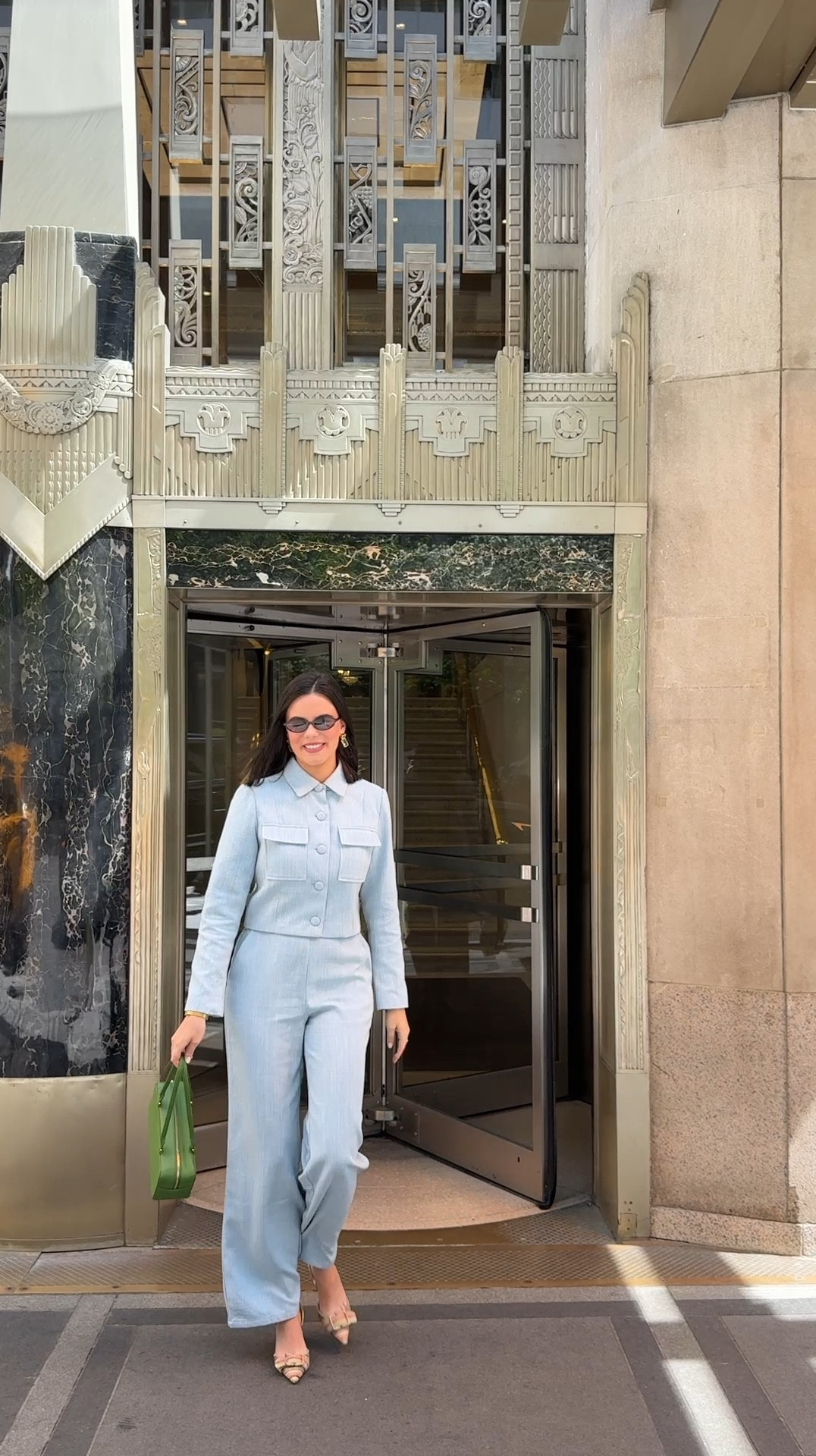 I loved this little blue look I wore in NYC! The set was made for a spring day and from Bloomingdale’s! A great price! 