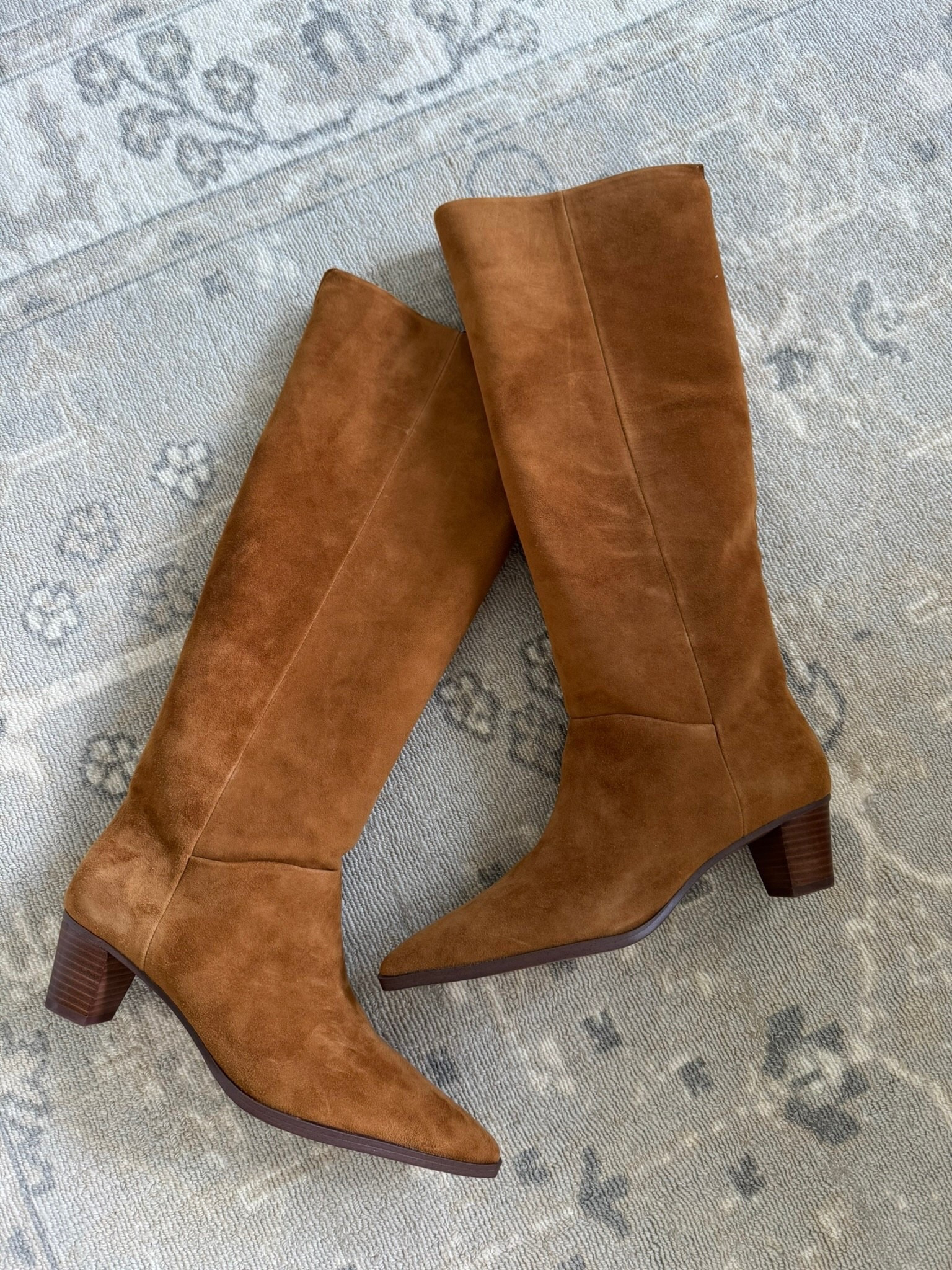 Cute knee high boot option with a lower heel in the Nordstrom anniversary sale. They also come in black and white suede. They run TTS. Nsale finds // knee high boots // brown boots // suede boots // fall boots 

#LTKSaleAlert #LTKShoeCrush #LTKSeasonal