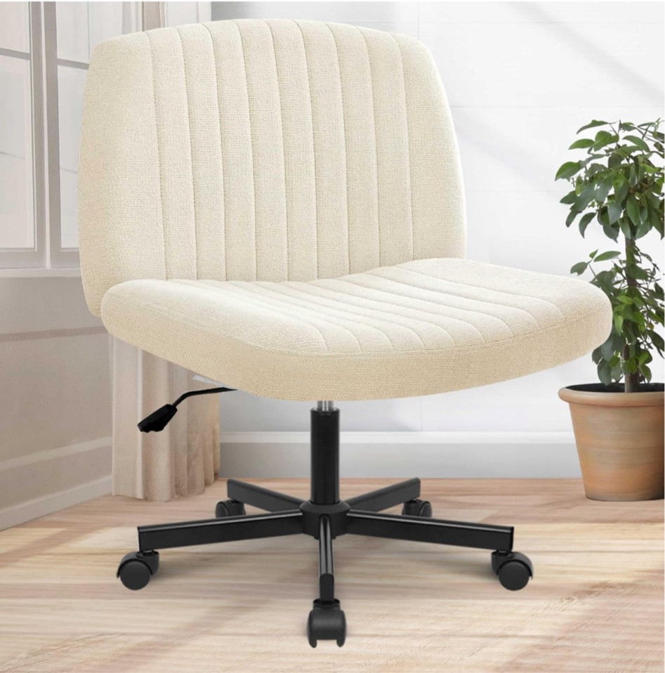 My new office chair where I can sit criss cross / cross legged and it swivels, armless chair that has wheels. Comfy too. On sale for your home office from Amazon 

#LTKWorkwear #LTKFindsUnder100 #LTKHome