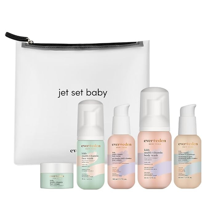 Evereden Kids Travel Set: Clean & Vegan 5-Piece Skin Care Set for Kids | Multi-Vitamin Kids Skin ... | Amazon (US)
