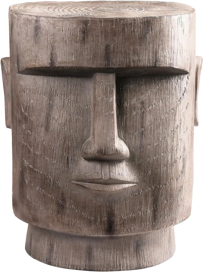 Outdoor Side Table Easter Island AHU Akivi Moai Statue Pedestal End Table Stool for Home Patio De... | Amazon (US)