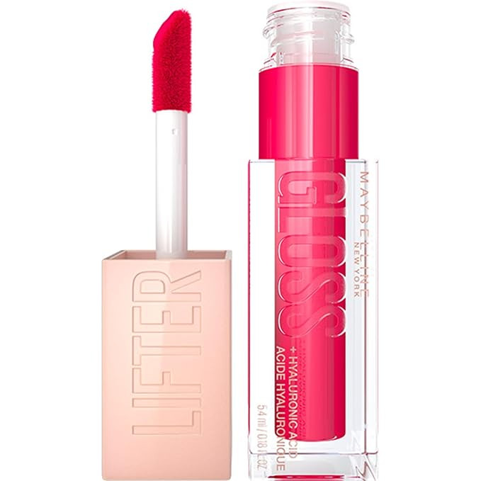 Maybelline New York Lifter Gloss Hydrating Lip Gloss with Hyaluronic Acid, Bubblegum, Sheer Brigh... | Amazon (US)