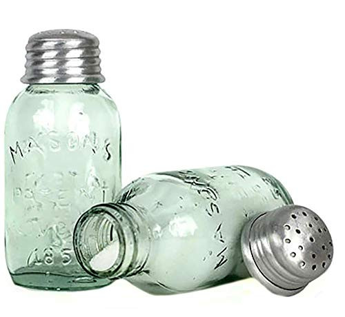 Set of 2 Glass Mason Jar Salt and Pepper Shakers | Amazon (US)