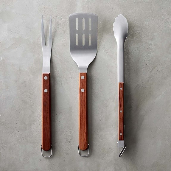 Williams Sonoma Rosewood BBQ Tool Set | Williams-Sonoma