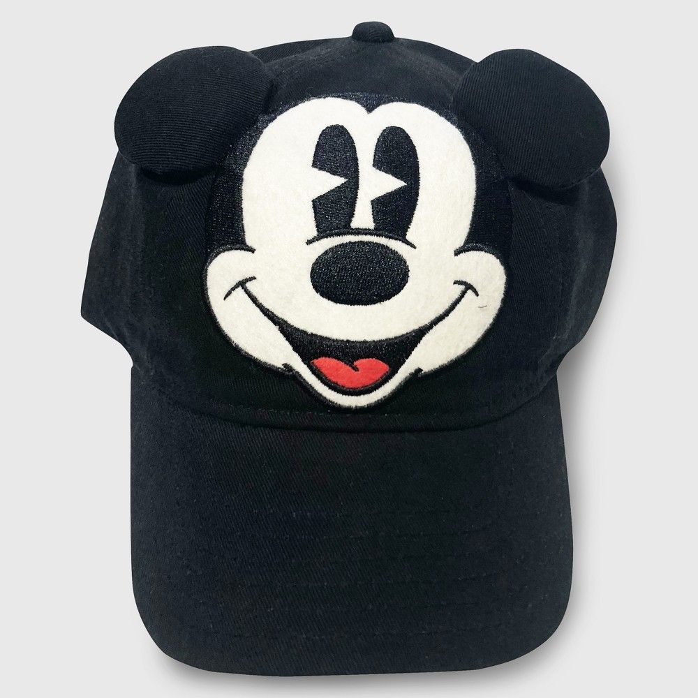 Junk Food Toddlers' Mickey Mouse Baseball Hat - Black | Target