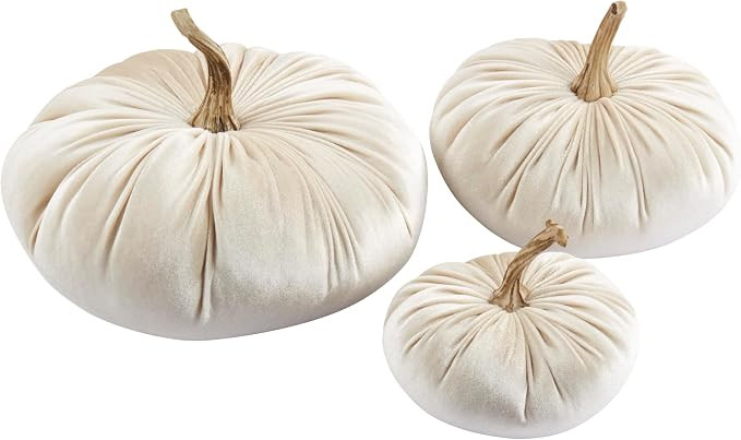 SARO LIFESTYLE Decorative Velvet Pumpkins (Set of 6) | Amazon (US)