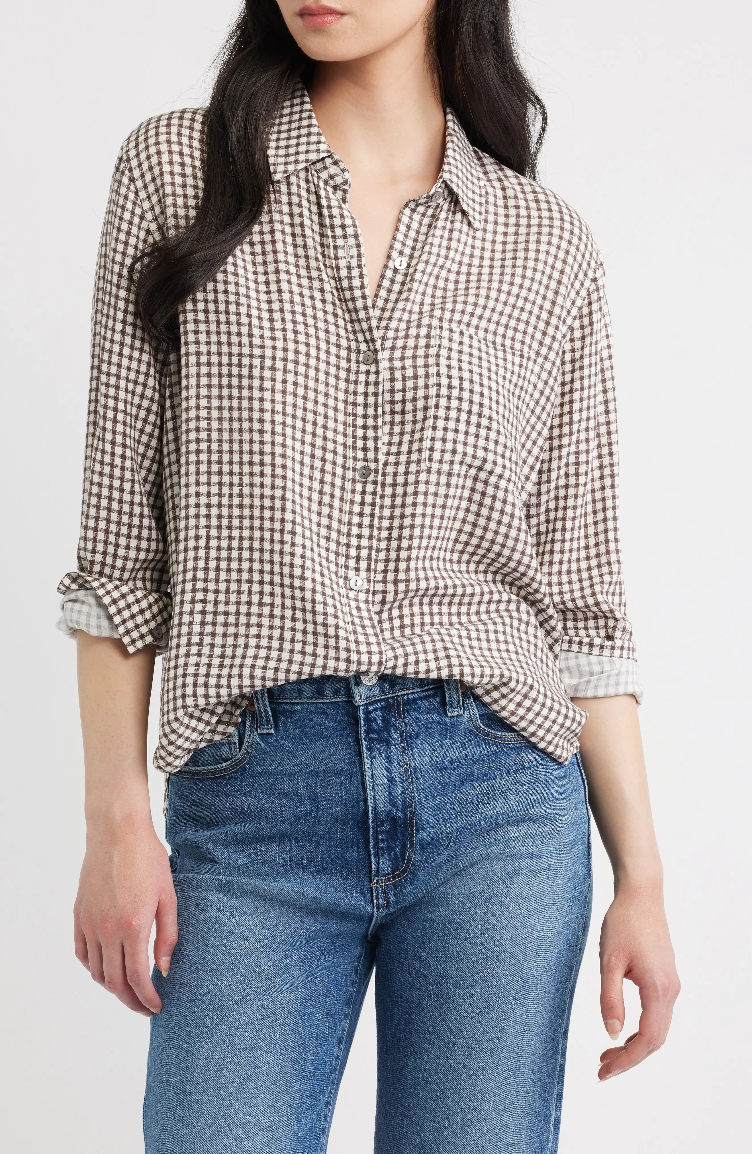 Josephine Gingham Button-Up Shirt (Women) | Nordstrom | Nordstrom