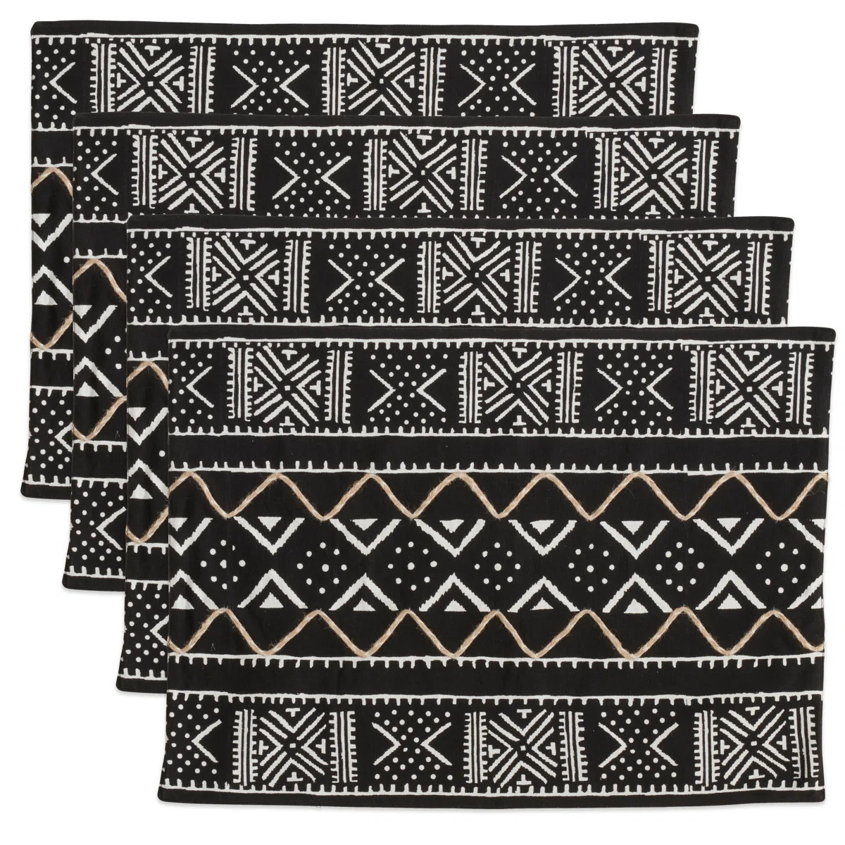 Govea Cotton Geometric Rectangle Placemat (Set of 4) | Wayfair North America