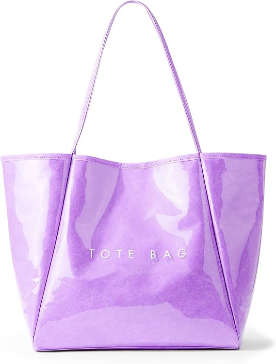 KALIDI PVC Tote Women Weekender Bag Large Shopper Handbag Oversize Shoulder Travel Purse | Amazon (US)