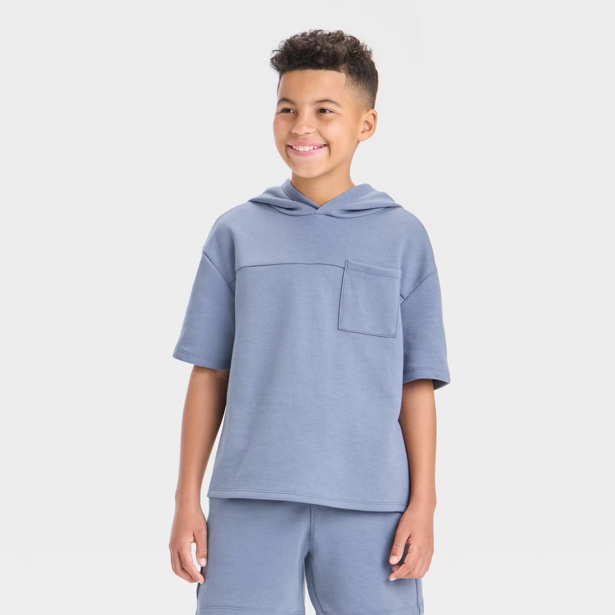 Boys' Knit Short Sleeve Hoodie Sweatshirt - art class™ | Target