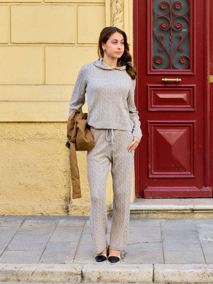 Washable Knit Cable Hoodie | UNIQLO (US)