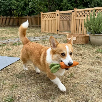 Squeaky Rubber Carrot Dog Toy for Power Chewers, Durable Interactive for Puppies & Medium Dogs, Training & Teeth Cleaning | Wayfair North America