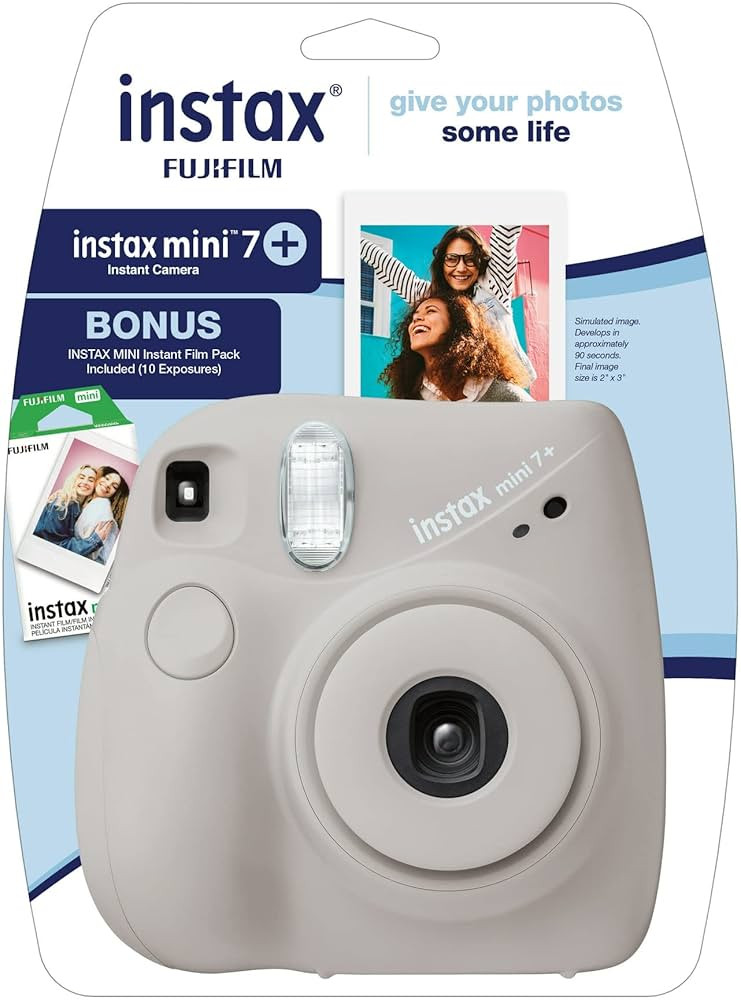 FujiFilm Instax Mini 7+ Gray Bundle (10 Film Pack) | Amazon (US)