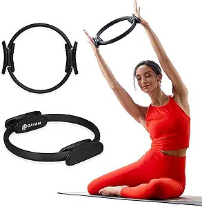 Gaiam Pilates Ring Fitness Circle - Lightweight & Durable Foam Padded Handles, Flexible Resistanc... | Amazon (US)