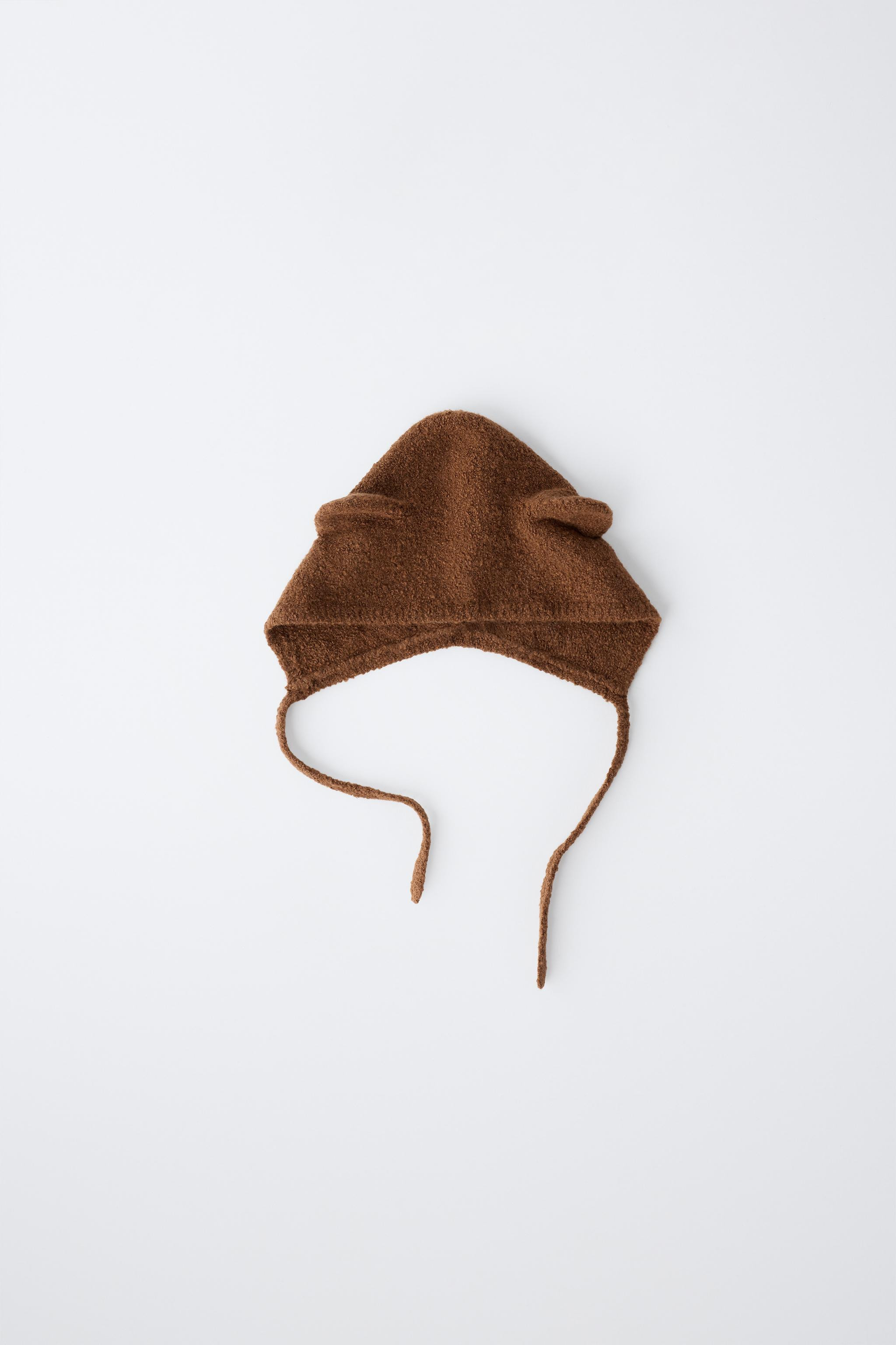 KNIT BEAR EAR BONNET | Zara UK