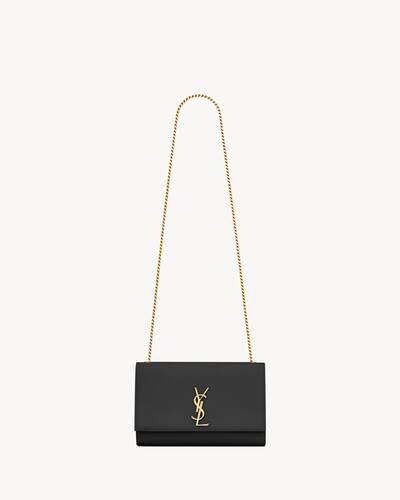 Classic Saint Laurent monogram shoulder bag made with metal-free tanned leather and organic cotto... | Saint Laurent Inc. (Global)