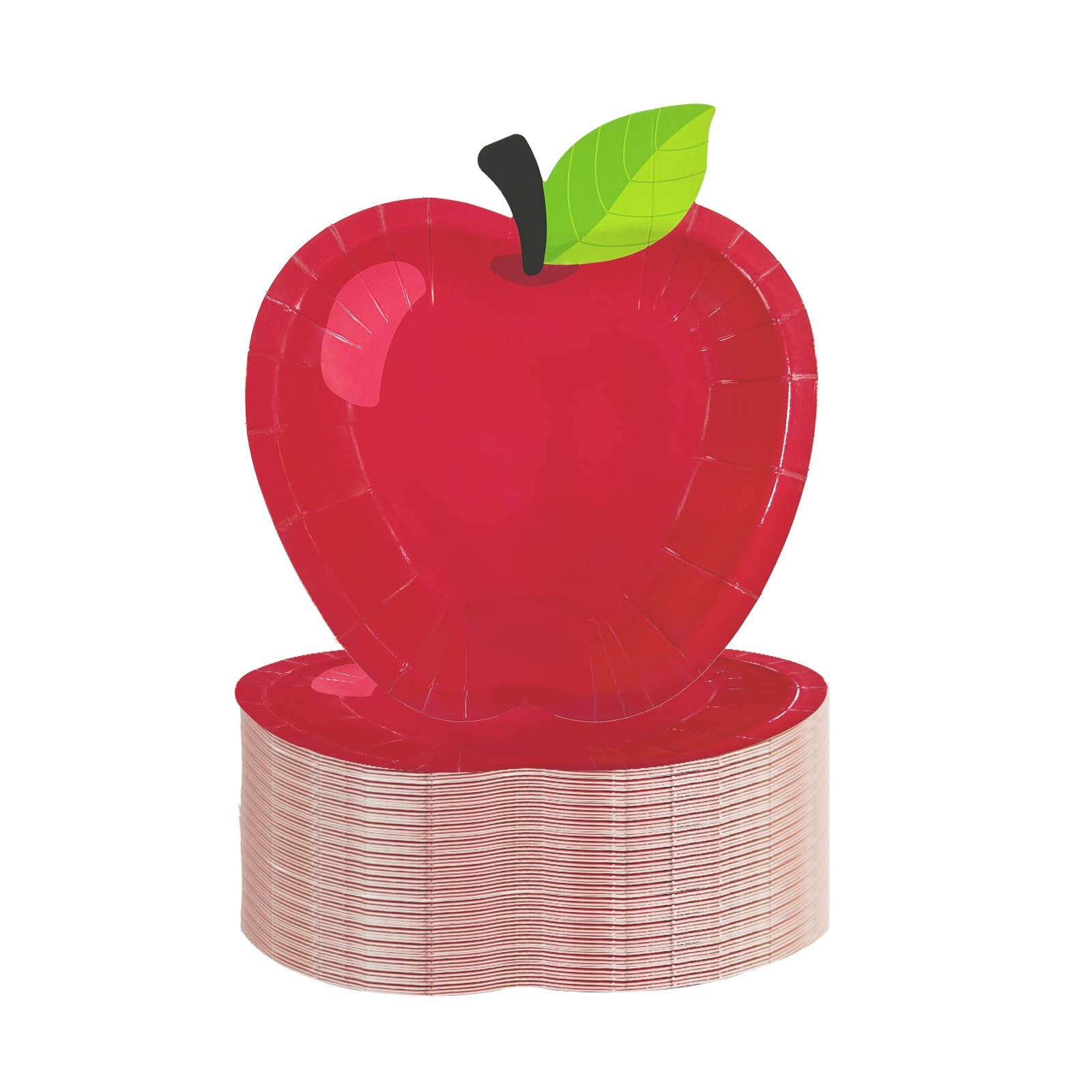 YQUQWN 50 PCS Back to School Plates Red Apple Paper Plates, First Day of School Decorations for 5... | Amazon (US)