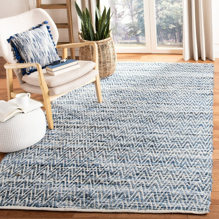 SAFAVIEH Montauk Robynne Braided Chevron Area Rug, Blue, 8' x 10' | Walmart (US)