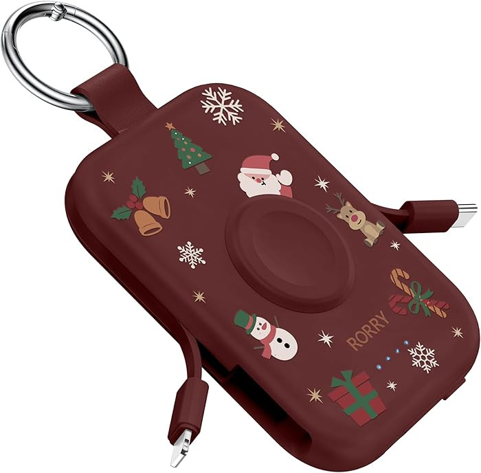 RORRY Portable Charger, 5000mAh Portable Charger Power Bank with Built-in Cables, Travel Keychain... | Amazon (US)