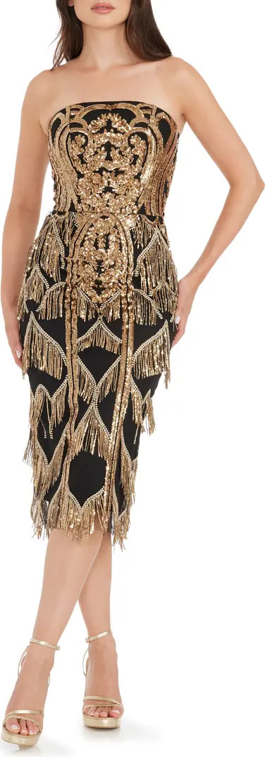 Dress the Population Viviana Sequin Strapless Sheath Dress | Nordstrom | Nordstrom