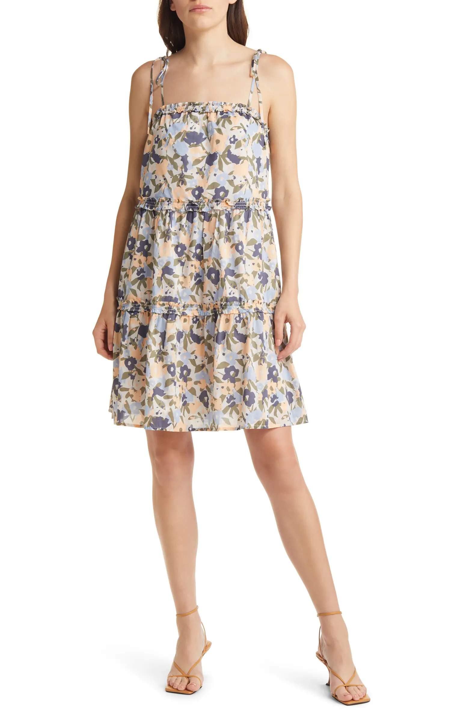 Rails Caralyn Floral Print Tie Strap Cotton Minidress | Nordstrom | Nordstrom