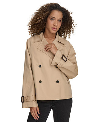 Women's Regular Short Double Breasted Trench Coat | Macy's