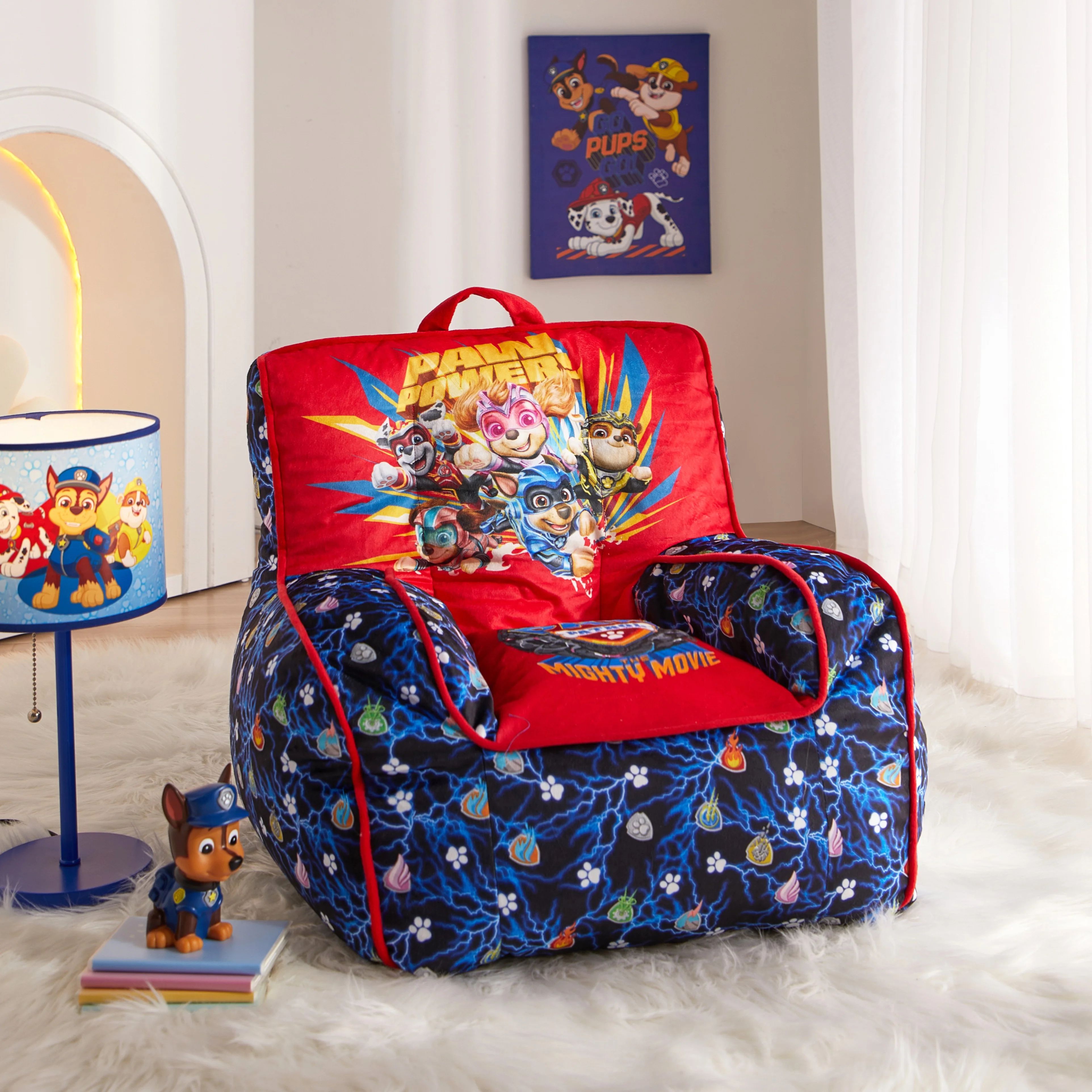 Nickelodeon Red & Blue Paw Patrol Square Beanbag for Kids - Walmart.com | Walmart (US)