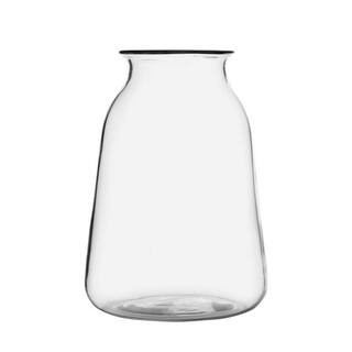 Elements 12-in Glass Milk Bottle Vase, for Use with Dried or Faux Flowers and Greenery, Clear 530... | The Home Depot