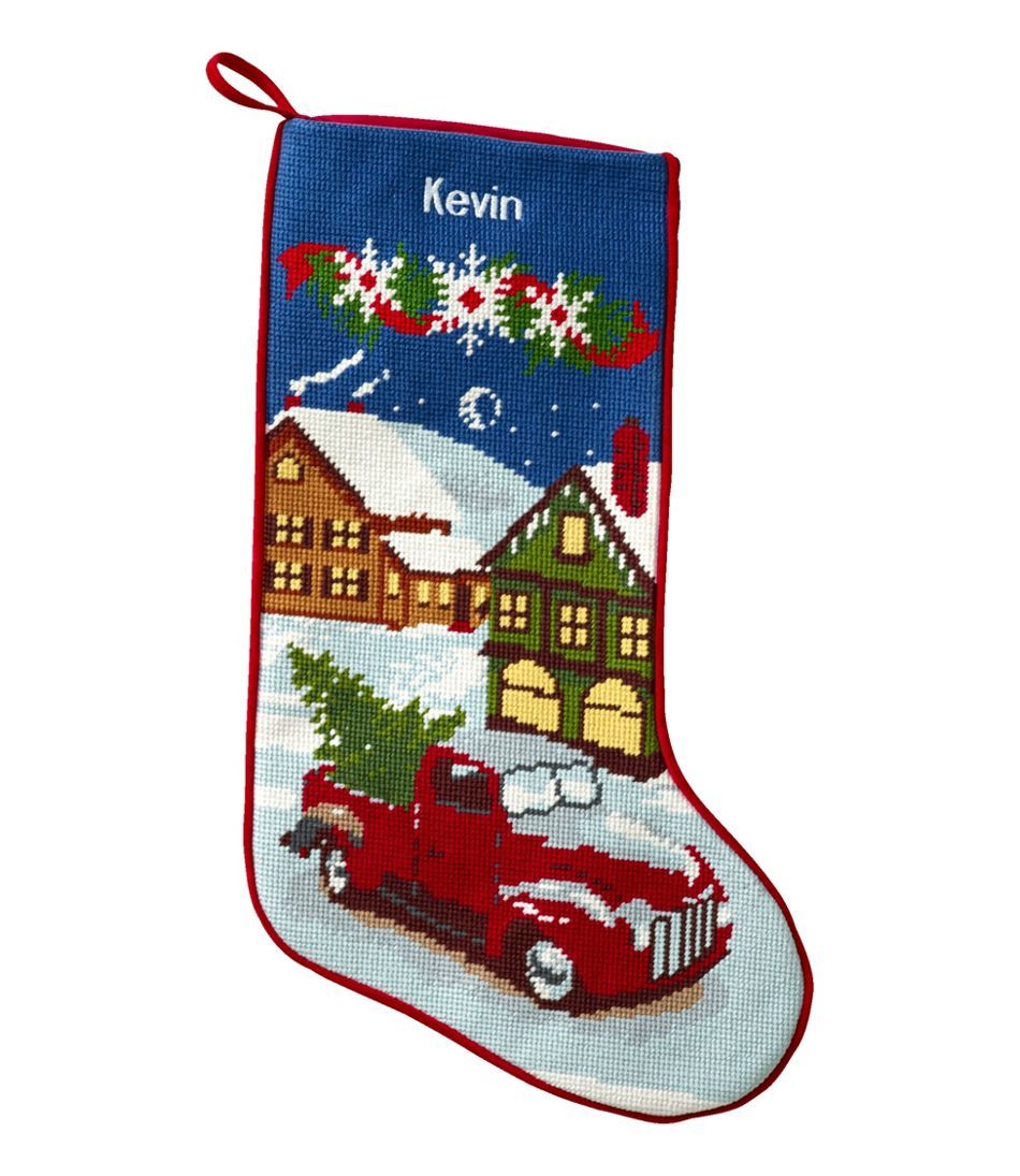 Christmas Needlepoint Stocking, Cotton | L.L. Bean