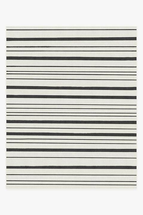 Hudson Stripe Black Rug | Ruggable
