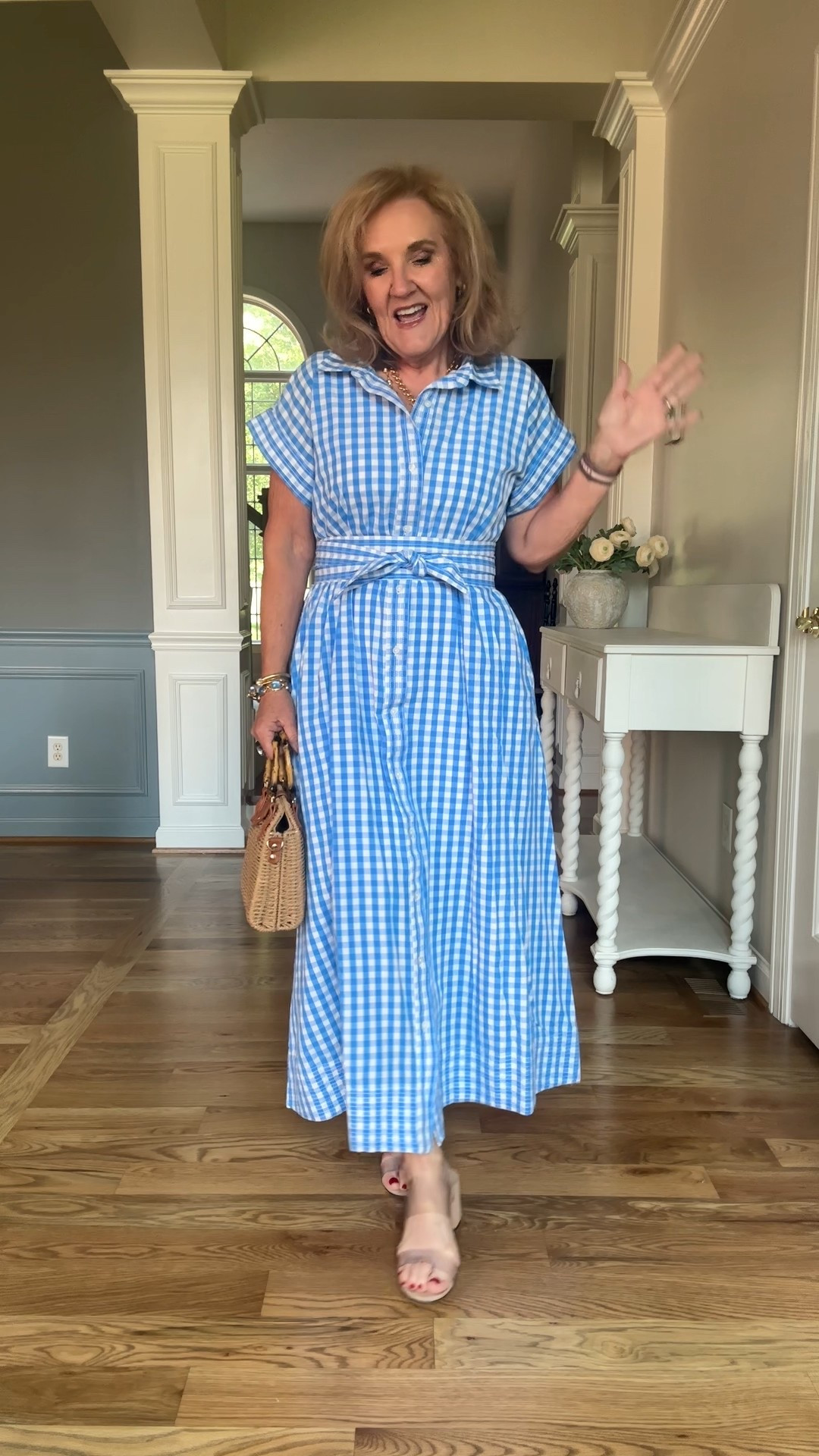 Belk blue gingham dress wearing size medium. 4th of July July 4th dress 

#LTKOver40 #LTKFindsUnder50 #LTKSeasonal