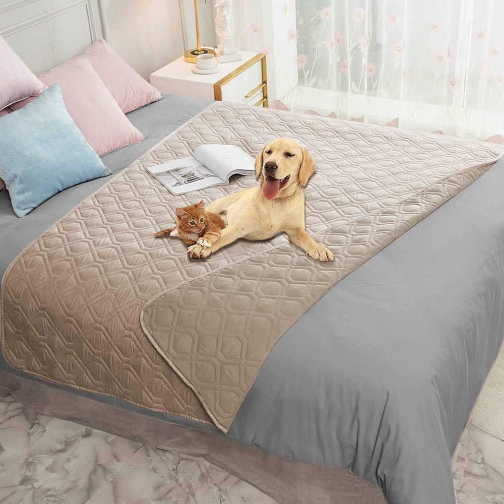Ameritex Waterproof Blanket Reversible Dog Bed Cover Pet Blanket for Furniture Bed Couch Sofa | Amazon (US)