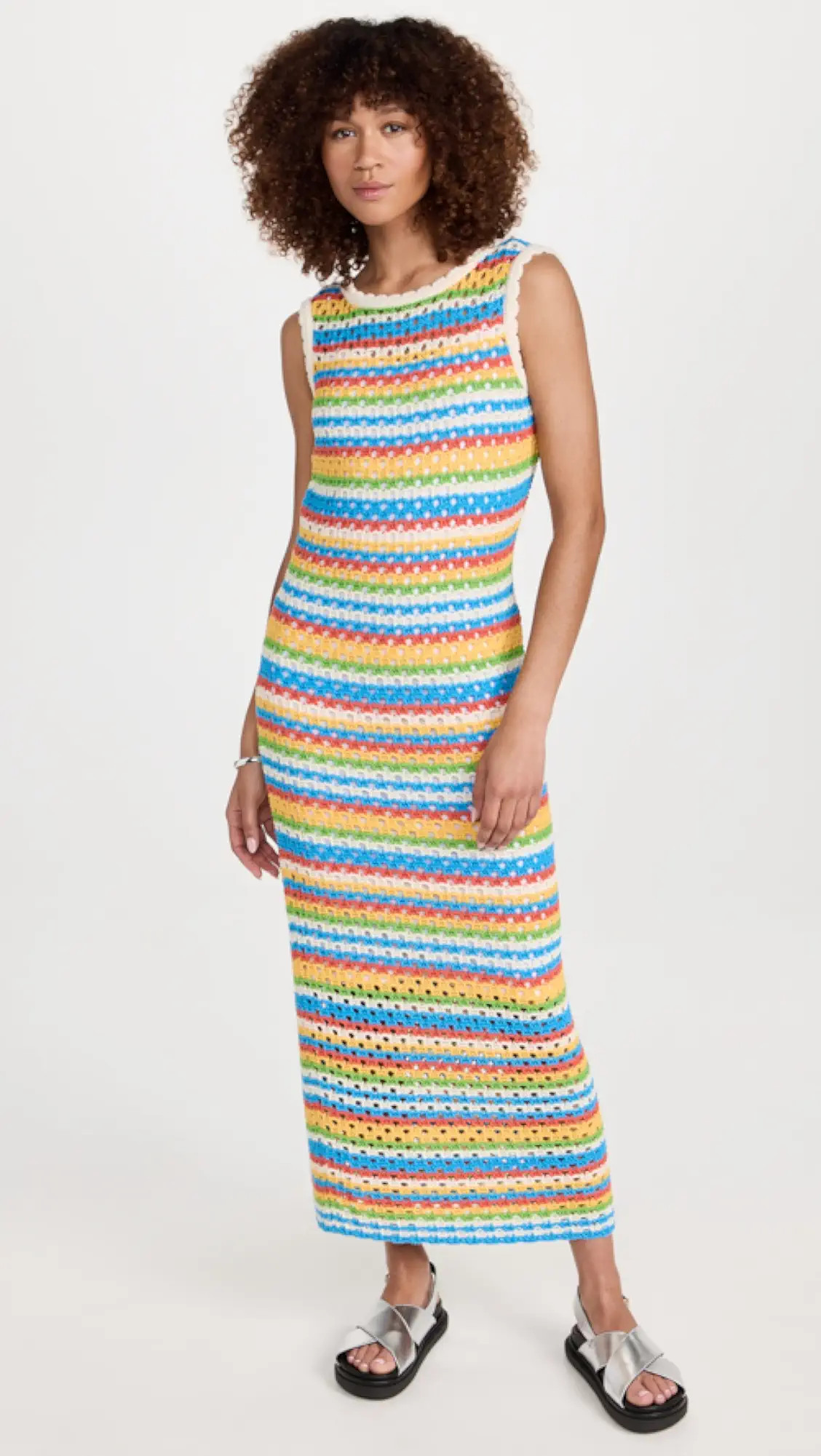 Bunty Blue Crochet Knit Dress | Shopbop