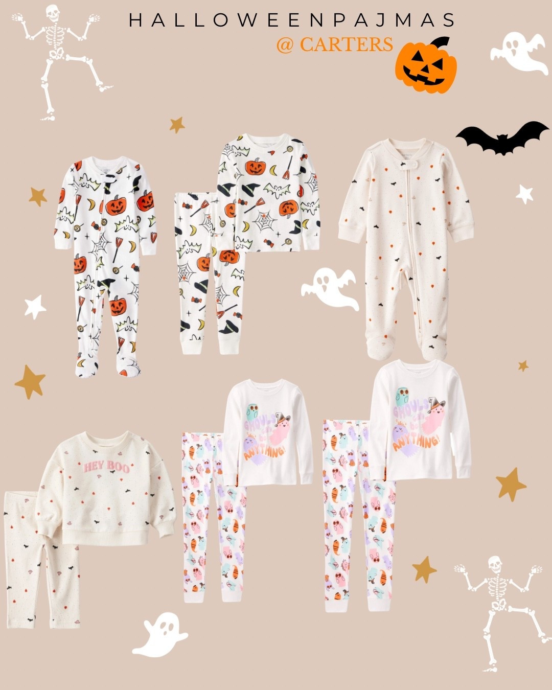 Halloween pajamas for kids are here 🎃👻 Carter’s has the cutest Halloween PJs for toddlers, babies, and big kids! From pumpkin pajamas to ghost print pajamas, these cozy sets are perfect for fall nights, trick-or-treat sleepovers, or matching family Halloween pajama photos. Carter’s kids Halloween pajamas are affordable, comfy, and so festive for spooky season 🕸️✨ Shop my Carter’s Halloween pajama picks now!

#LTKKids #LTKBaby #LTKSeasonal