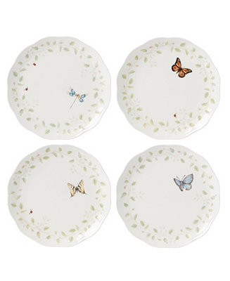 Butterfly Meadow Floral 4 Piece Dinner Plate Set, Service for 4 | Macy's