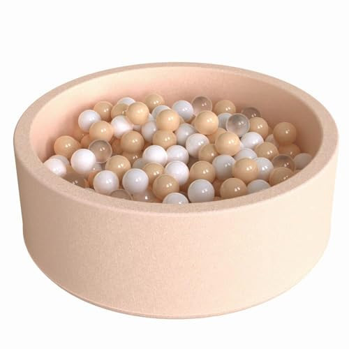 Wonder Space 35" Premium Kids Foam Ball Pit, CPSIA-Certified Safe Soft Play Pool for Toddlers, Baby Indoor Nursery Playpen, Ideal Gift for Boys & Girls (Beige) | Amazon (US)