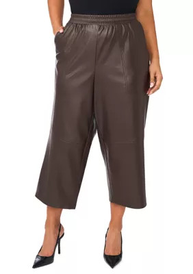 Plus Size Pull On Faux Leather Pants | Belk