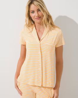 Short Sleeve Notch Collar Pajama Top | Soma Intimates